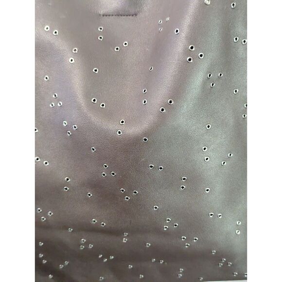 AllSaints Junai Leather Tote Crossbody Bag Brown Studded Studs Shoulder Hobo - Picture 7 of 9